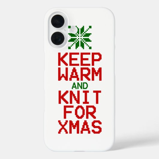 Coques Case-Mate iPhone Gardez chaud et tricot pour Noël (Verso)