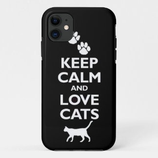 Coque Case-Mate Pour iPhone gardez le calme et aimez les chats félins familier