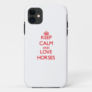 Coque Case-Mate Pour iPhone Gardez le calme et aimez les chevaux