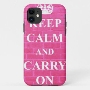 Coque Case-Mate Pour iPhone Gardez le calme et continuez le rose