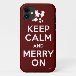 Coques Pour iPhone Gardez le calme et joyeux dessus