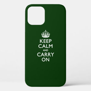 Coques Pour iPhone GARDEZ LE CALME ET LE DÉCOR Vert Forêt