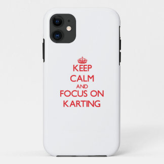 Coques Pour iPhone Gardez le calme et le foyer sur Karting