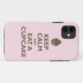 Coques Case-Mate iPhone Gardez le calme et mangez un petit gâteau (rose et (Dos (Horizontal))
