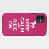 Coques Case-Mate iPhone Gardez le calme et montez dessus (Dos (Horizontal))