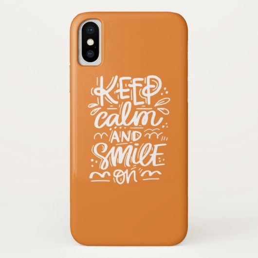 Coques Case-Mate iPhone Gardez le calme et souriez dessus (Dos)