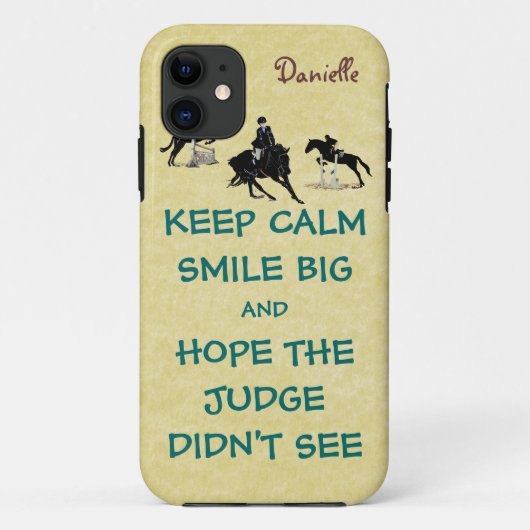 Coques Case-Mate iPhone Gardez le calme, grand cavalier de sourire (Dos)