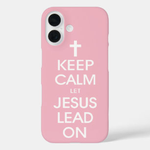 Coques iPhone 16 Gardez Le Calme Laissez Jésus Diriger - Religieux
