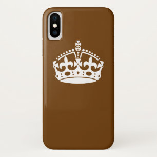 Etui iPhone Case-Mate Gardez le calme sur la décoration Brown