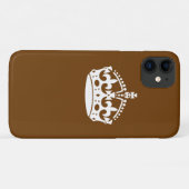 Coques Case-Mate iPhone Gardez le calme sur la décoration Brown (Dos (Horizontal))