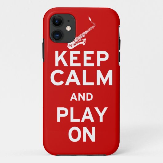 Coques Case-Mate iPhone Gardez le saxophone calme (Dos)