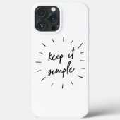 Coques Case-Mate iPhone Gardez-le simple et motivant (Verso)