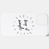 Coques Case-Mate iPhone Gardez-le simple et motivant (Verso (horizontal))