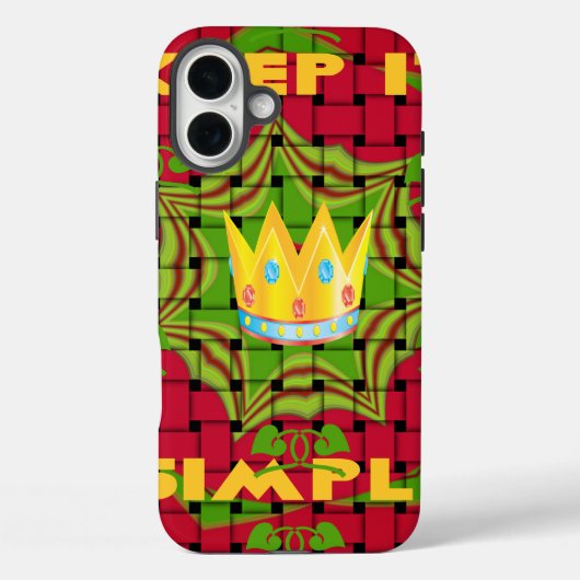 Coques Case-Mate iPhone Gardez-le simple : Gratuit Rouge Tissé imprimé Flo (Verso)