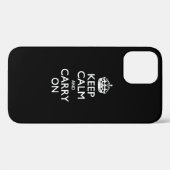Coques Case-Mate iPhone GARDEZ VOTRE CALME ET CONTINUEZ Solid Black (Verso (horizontal))