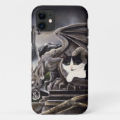 Coques Case-Mate iPhone Gargoyle noir blanc château (Dos)