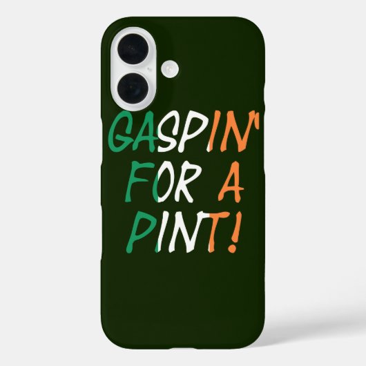 Coques Case-Mate iPhone Gaspin' For A Pint superposé sur l'élément drapeau (Verso)