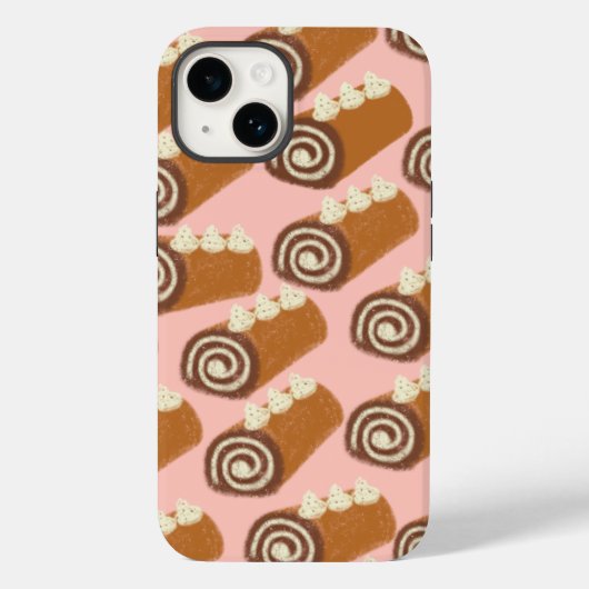 Coques Case-Mate iPhone Gâteau à rouleaux de chocolat (Verso)