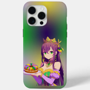 Coque iPhone 15 Pro Max Gâteau Anime Mardi Gras King