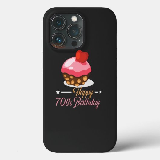 Coques Case-Mate iPhone Gâteau au chocolat de 70e anniversaire (Verso)