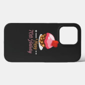 Coques Case-Mate iPhone Gâteau au chocolat de 70e anniversaire (Verso (horizontal))
