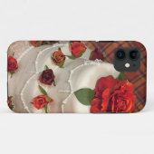 Coques Case-Mate iPhone Gâteau mariage aux roses rouges (Dos (Horizontal))