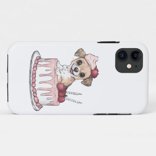 Coques Case-Mate iPhone Gâteau Puppy Joy (Dos (Horizontal))