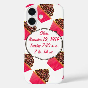 Coques iPhone 16 Gâteaux Bébé Fille Statistiques Naissance Registre