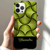 Coques Case-Mate iPhone Gatsby Palmiers Rétro Noir Vert Nom Script 1920