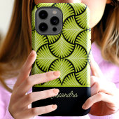 Coques Case-Mate iPhone Gatsby Palmiers Rétro Noir Vert Nom Script 1920