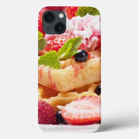 Coques Case-Mate iPhone Gaufres, fresh berry fruit (Verso)