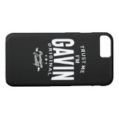 Coques Case-Mate iPhone Gavin Nom personnalisé Anniversaire Cadeau (Dos (Horizontal))