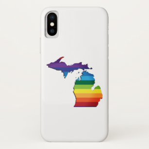 Case-Mate iPhone Case Gay pride de drapeau d'arc-en-ciel du Michigan