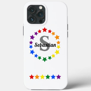 Case-Mate iPhone Case Gay pride LGBT contemporain Stars Monogramme & Nom