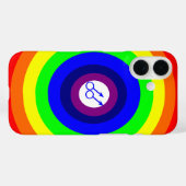 Coques Case-Mate iPhone Gays Autour d'un Arc-en-ciel (Verso (horizontal))