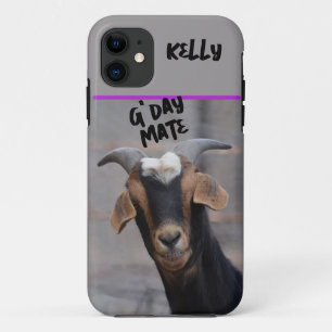 Case-Mate iPhone Case G'day mate souriant chèvre Personnalisable