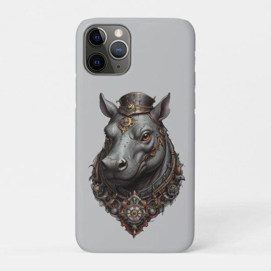 Coques Case-Mate iPhone "Géant à Engrenages : L'Hippopotame Steampunk" (Dos)