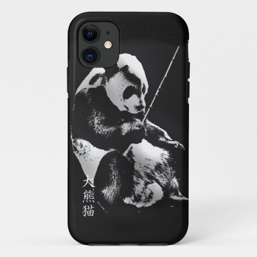 Coques Case-Mate iPhone Géant mignon panda ours jouant avec des feuilles d (Dos)