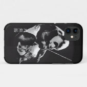 Coques Case-Mate iPhone Géant mignon panda ours jouant avec des feuilles d (Dos (Horizontal))