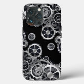 Coques Case-Mate iPhone Gears en argent vapeur (Verso)