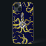 iPhone 13 Coque Gears Steampunk Octopus Kraken<br><div class="desc">Les monstres de mer steampunk sous tentes enveloppent ce boîtier de téléphone Samsung. Le monstre central possède huit appendices dorés en fil de fer, un engrenage argenté central et de nombreux engrenages et boulons qui composent sa tête, ses yeux et ses ventouses. C'est une pieuvre robot / kraken, un monstre...</div>