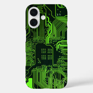 Coques iPhone 16 Geek de la carte de circuit électronique Nerd PCB 