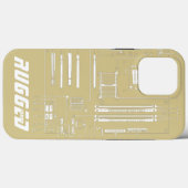 Coques Case-Mate iPhone geek en or et blanc RUGGED (Verso (horizontal))