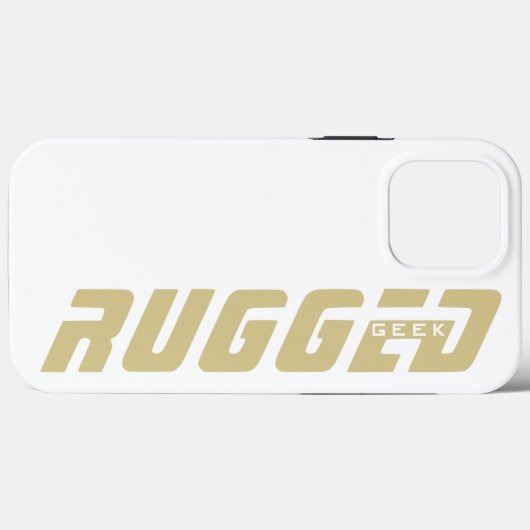 Coques Case-Mate iPhone geek RUGED blanc et or (Verso (horizontal))