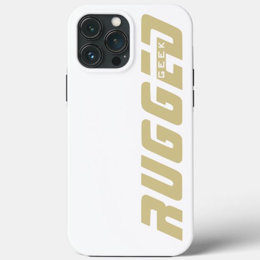 Coques Case-Mate iPhone geek RUGED blanc et or (Verso)