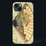 iPhone 13 Case Geisha Fan avec Feuille et Floral Print<br><div class="desc">Cette belle impression a un ventilateur de geisha présenté en vedette contre un arrière - plan de feuilles flottants. Le ventilateur présente également un joli design floral élégant. Les amateurs d'art asiatique devraient ajouter ceci à leur collection !</div>