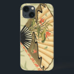 iPhone 13 Case Geisha Fan with Leaves and Floral Print<br><div class="desc">This beautiful print has a geisha fan featured prominently against a background of floating leaves. The fan has a lovely and stylish floral design on it. Fans of Asian art should add this to their collection !</div>