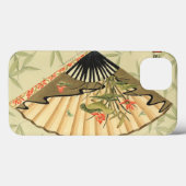 Coques Case-Mate iPhone Geisha Fan with Leaves and Floral Print (Verso (horizontal))