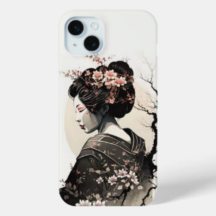 Coque iPhone 15 Mini Geisha japonaise