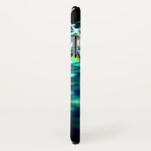 Coques Case-Mate iPhone Gem diamant brillant élégant noir turquoise (Dos/Droite)
